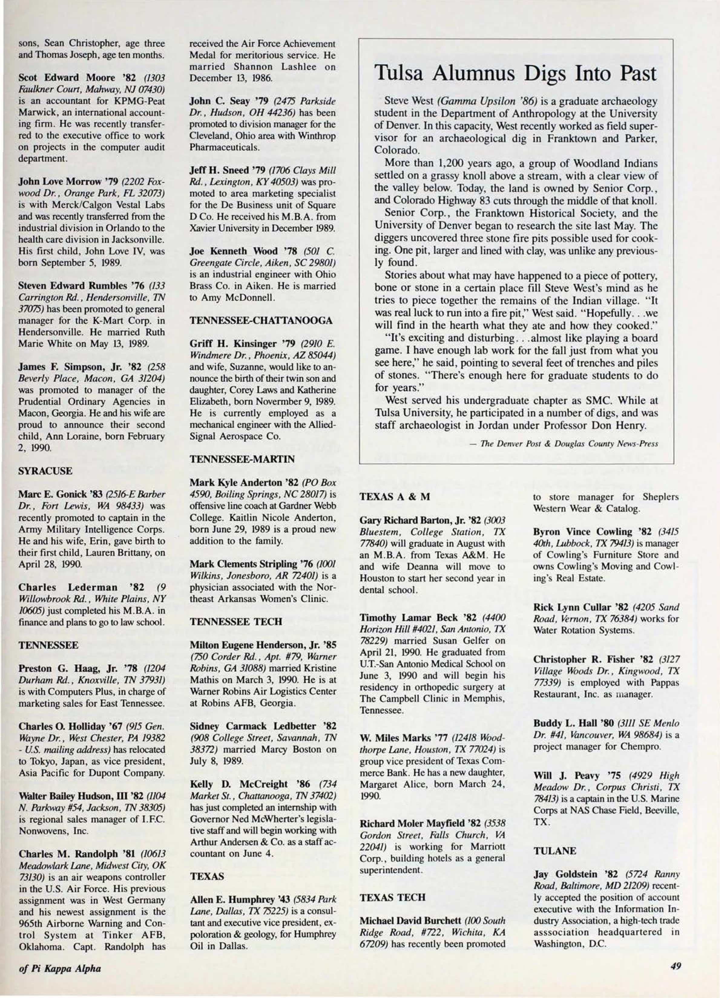 Tulsa Alumnus Digs Into Past